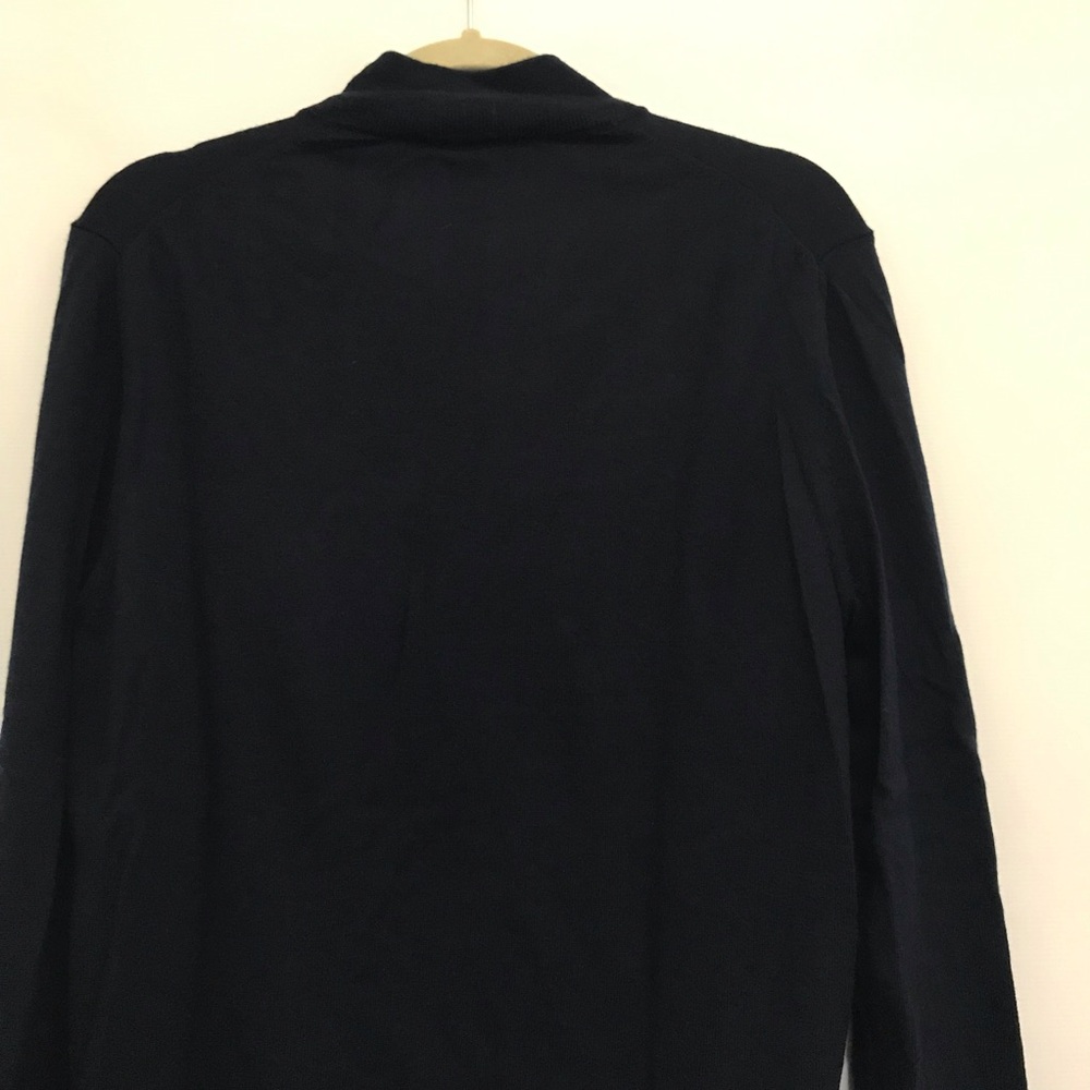 Charles Tyrwhitt Merino Wool Men's Navy Quarter-Zip Sweater Size M - Picture 6 of 8
